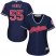 Cleveland Indians #55 Roberto Perez Navy Blue Womens Alternate Stitched MLB Jersey