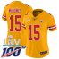 Nike Kansas City Chiefs #15 Patrick Mahomes Gold Super Bowl LIV 2020 Womens Stitched NFL Limited Inverted Legend 100th Season Jersey