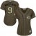 Cincinnati Reds #9 Mike Moustakas Green Salute to Service Womens Stitched MLB Jersey