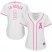Los Angeles Angels #9 Tommy La Stella White/Pink Fashion Womens Stitched MLB Jersey