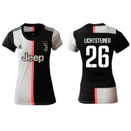 Womens Juventus #26 Lichtsteiner Home Soccer Club Jersey