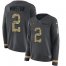 Nike New Orleans Saints #2 Jameis Winston Anthracite Salute to Service Womens Stitched NFL Limited Therma Long Sleeve Jersey