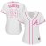 Atlanta Braves #24 Deion Sanders White/Pink Fashion Womens Stitched MLB Jersey