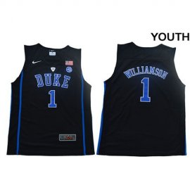 Blue Devils #1 Zion Williamson Black Basketball Elite Stitched Youth NCAA Jersey