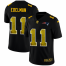 New England New England Patriots #11 Julian Edelman Mens Black Nike Golden Sequin Vapor Limited NFL Jersey