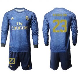 Real Madrid #23 Reguilon Away Long Sleeves Soccer Club Jersey