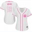 Texas Rangers #12 Rougned Odor White/Pink Fashion Womens Stitched MLB Jersey