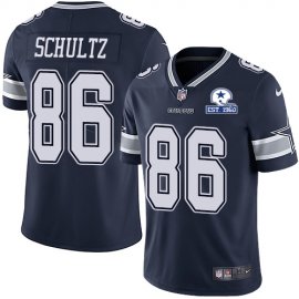 Nike Dallas Cowboys #86 Dalton Schultz Navy Blue Team Color Mens Stitched With Established In 1960 Patch NFL Vapor Untouchable Limited Jersey