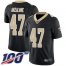 Nike New Orleans Saints #47 Alex Anzalone Black Team Color Mens Stitched NFL 100th Season Vapor Limited Jersey