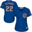 Chicago Cubs #22 Jason Heyward Blue 2017 Gold Program Cool Base Womens Stitched MLB Jersey