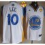 Warriors #10 David Lee White The Finals Patch Stitched NBA Jersey