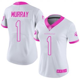 Nike Arizona Cardinals #1 Kyler Murray White/Pink Womens Stitched NFL Limited Rush Fashion Jersey