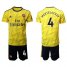 Arsenal #4 Mertesacker Away Soccer Club Jersey