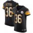 Nike Pittsburgh Steelers #36 Jerome Bettis Black Team Color Mens Stitched NFL Elite Gold Jersey