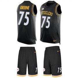 Nike Pittsburgh Steelers #75 Joe Greene Black Team Color Mens Stitched NFL Limited Tank Top Suit Jersey