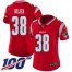 Nike New England Patriots #38 Brandon Bolden Red Womens Stitched NFL Limited Inverted Legend 100th Season Jersey