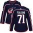 Adidas Columbus Blue Jackets #71 Nick Foligno Navy Blue Home Authentic Womens Stitched NHL Jersey