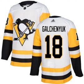 Adidas Pittsburgh Penguins #18 Alex Galchenyuk White Road Authentic Stitched NHL Jersey