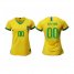 Womens Brazil Personalized Home Soccer Country Jersey