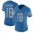 Nike Detroit Lions #18 Geronimo Allison Blue Team Color Womens Stitched NFL Vapor Untouchable Limited Jersey