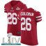 Nike San Francisco 49ers #26 Tevin Coleman Red Super Bowl LIV 2020 Team Color Mens Stitched NFL Vapor Untouchable Elite Jersey