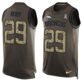 Nike Denver Broncos #29 Bradley Roby Green Mens Stitched NFL Limited Salute To Service Tank Top Jersey