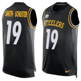 Nike Pittsburgh Steelers #19 JuJu Smith-Schuster Black Team Color Mens Stitched NFL Limited Tank Top Jersey