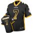 Nike Pittsburgh Steelers #7 Ben Roethlisberger Black Team Color Mens Stitched NFL Elite Drift Fashion Jersey