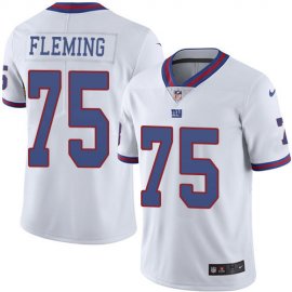 Nike New York Giants #75 Cameron Fleming White Mens Stitched NFL Limited Rush Jersey
