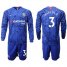 Chelsea #3 Marcos A. Home Long Sleeves Soccer Club Jersey