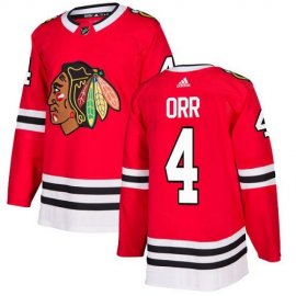 Adidas Chicago Blackhawks #4 Bobby Orr Red Home Authentic Stitched NHL Jersey