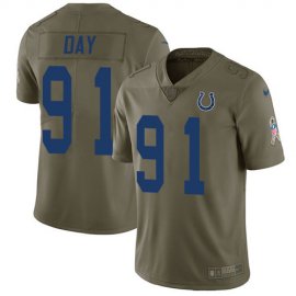 Nike Indianapolis Colts #91 Sheldon Day Olive Mens Stitched NFL Limited 2017 Salute To Service Jersey
