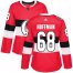 Adidas Ottawa Senators #68 Mike Hoffman Red Authentic 2017 100 Classic Womens Stitched NHL Jersey