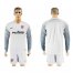 Atletico Madrid Blank White Goalkeeper Long Sleeves Soccer Club Jersey
