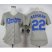 Los Angeles Dodgers #22 Clayton Kershaw Grey Alternate Road Womens Stitched MLB Jersey
