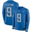 Nike Detroit Lions #9 Matthew Stafford Light Blue Team Color Youth Stitched NFL Limited Therma Long Sleeve Jersey