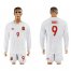 Spain #9 Torres White Away Long Sleeves Soccer Country Jersey