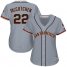 San Francisco Giants #22 Andrew McCutchen Grey Road Womens Stitched MLB Jersey