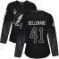 Adidas Tampa Bay Lightning #41 Pierre-Edouard Bellemare Black Womens 2022 Stanley Cup Final Patch Alternate Authentic Stitched NHL Jersey Womens