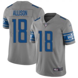 Nike Detroit Lions #18 Geronimo Allison Gray Mens Stitched NFL Limited Inverted Legend Jersey