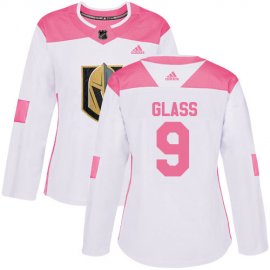 Adidas Vegas Golden Knights #9 Cody Glass White/Pink Authentic Fashion Womens Stitched NHL Jersey