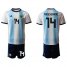 Argentina #14 Mascherano Home Soccer Country Jersey