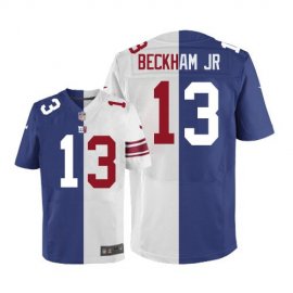 Nike New York Giants #13 Odell Beckham Jr Royal Blue/White Mens Stitched NFL Elite Split Jersey
