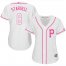 Pittsburgh Pirates #8 Willie Stargell White/Pink Fashion Womens Stitched MLB Jersey