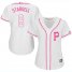 Pittsburgh Pirates #8 Willie Stargell White/Pink Fashion Womens Stitched MLB Jersey