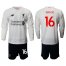 Liverpool #16 Grujic Away Long Sleeves Soccer Club Jersey