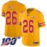 Nike Kansas City Chiefs #26 LeVeon Bell Gold Mens Stitched NFL Limited Inverted Legend 100th Season Jersey