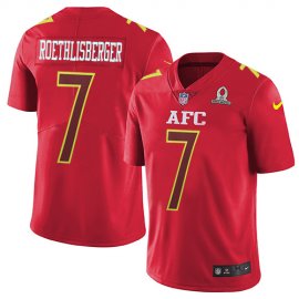 Nike Pittsburgh Steelers #7 Ben Roethlisberger Red Mens Stitched NFL Limited AFC 2017 Pro Bowl Jersey