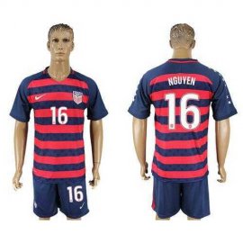 USA #16 Nguyen Away Soccer Country Jersey