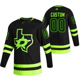 Dallas Stars Custom Black Mens Adidas 2020-21 Alternate Authentic Player NHL Jersey